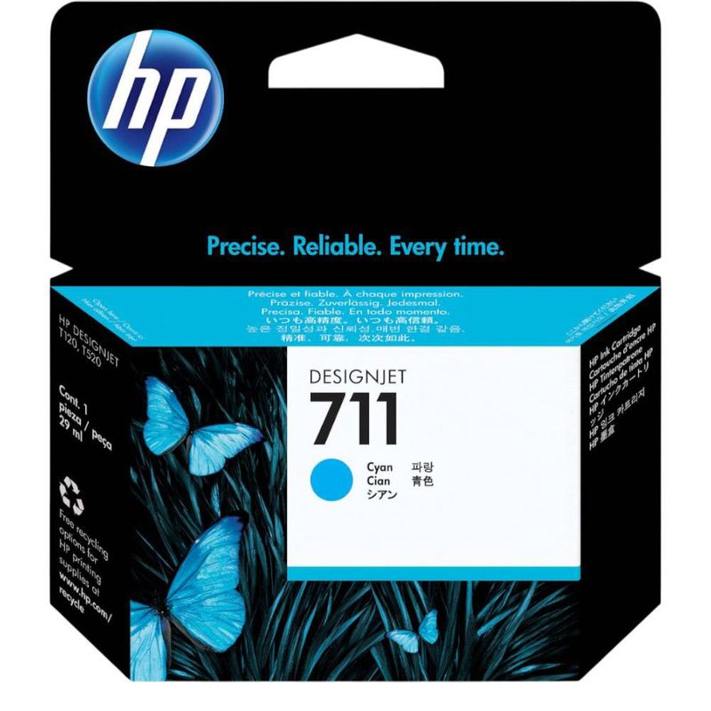 Cartucho de Tinta Original HP 711 Cian 29 Ml