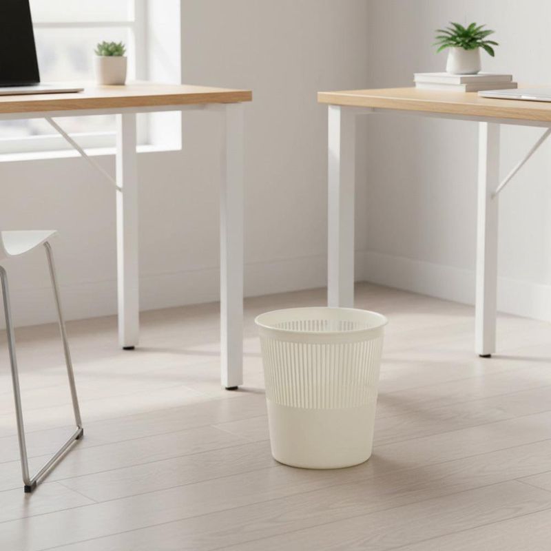 Bote de Basura Plástico 10 L Marfil