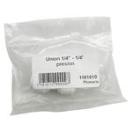 Unión Recta 1/4 Plg a Presión para Conectar Tuberías