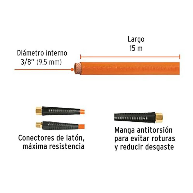 Manguera de PVC para Compresor 15 M