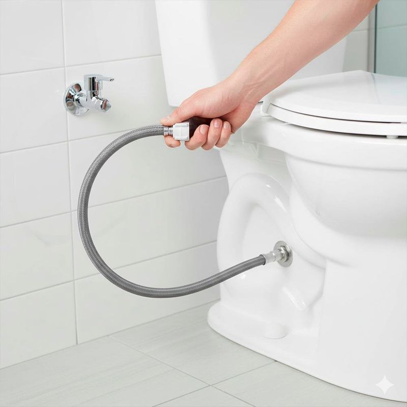 Manguera Trenzada de Vinilo para Sanitario 30 Cm