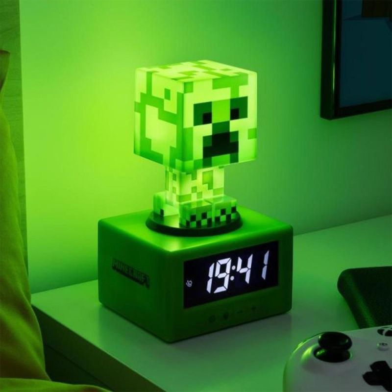 Lámpara con Reloj Creeper Minecraft