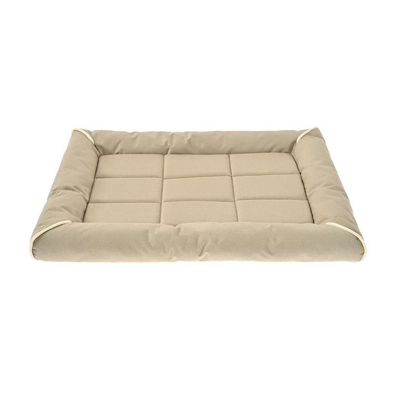Cama para Perro Rectangular Acolchada Beige Talla M