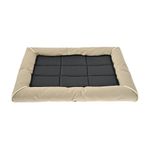 Cama para Perro Rectangular Acolchada Beige Talla M
