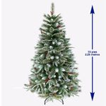 Árbol Nevado con Bayas Y Conos 7.5 Pies 1455 Tips - Scandi
