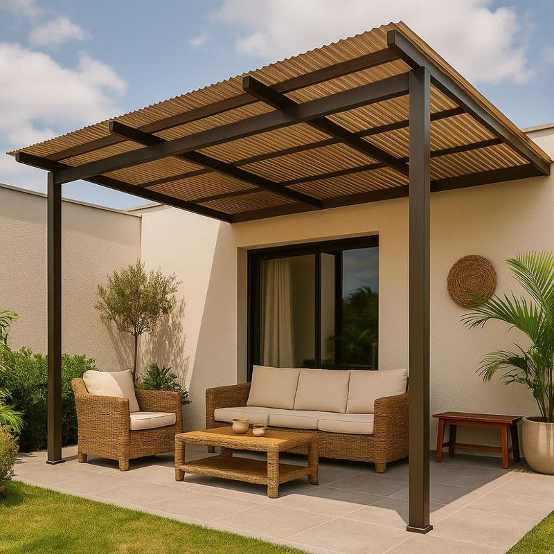 Lámina Policarbonato Celular Tipo Galleta Bronce de 1.22 m x 10 pies