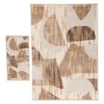 Combo de 2 Alfombras Darius 160 x 235 + 57 x 110 Cm Tonos Tierra