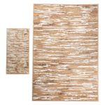 Combo de 2 Alfombras Darius 160 x 235 + 57 x 110 Cm Tonos Arena