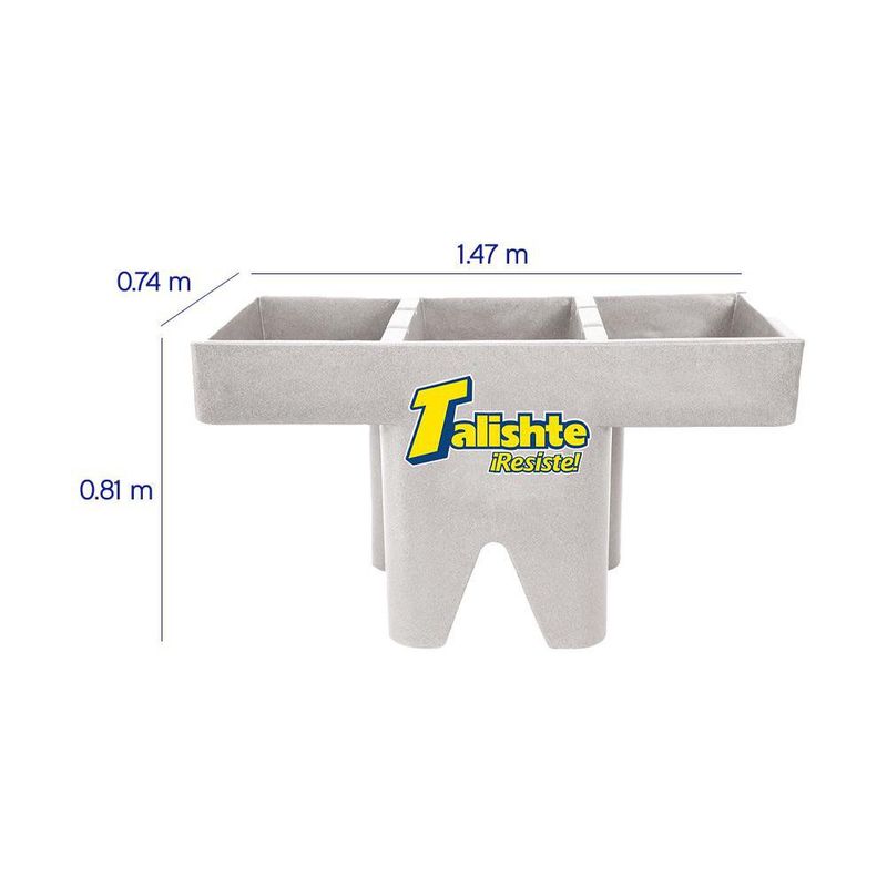 Pila Plástica 2 Lavaderos Color Mármol