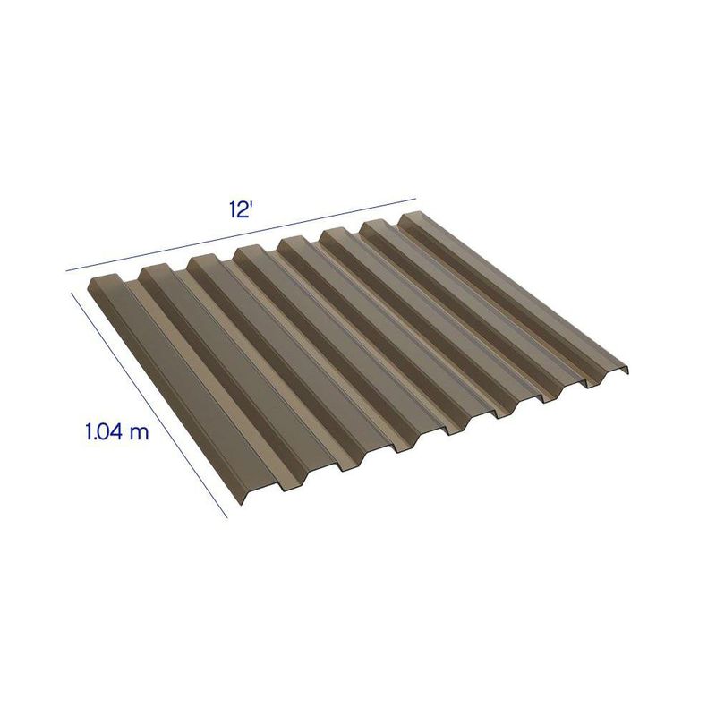 Lámina Policarbonato Troquelada Bronce 12 pies