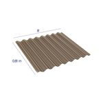 Lámina Policarbonato Ondulada Bronce 8 pies