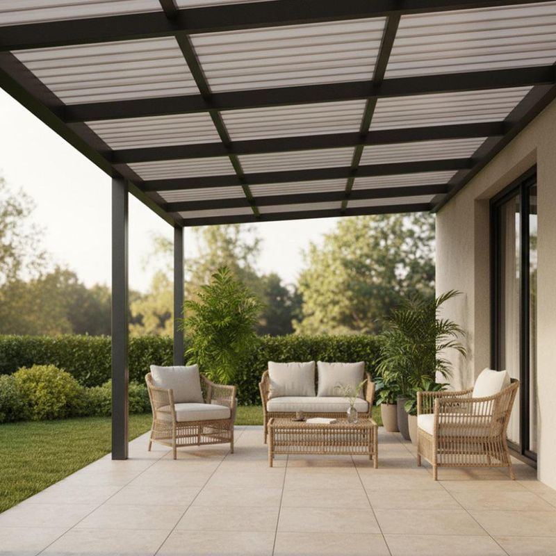 Lámina Policarbonato Ondulada Bronce 8 pies