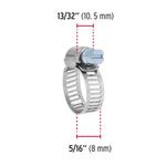 Set de 2 Abrazaderas de Acero Inoxidable 1/2 a 3/4 Plg