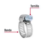 Set de 2 Abrazaderas de Acero Inoxidable 1/2 a 3/4 Plg
