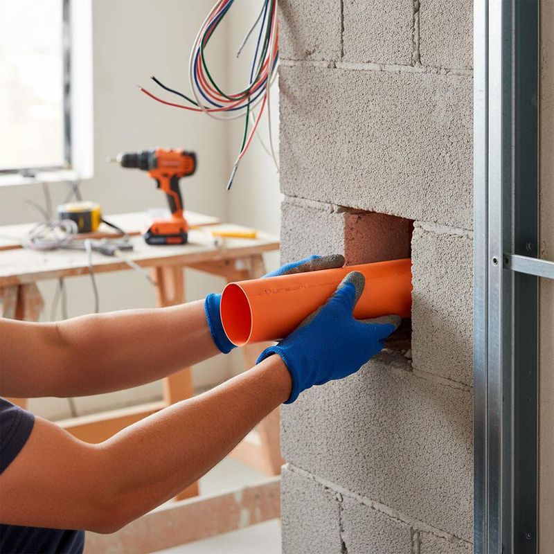 Tubo de Drenaje 4 Plg Color Naranja por Metro