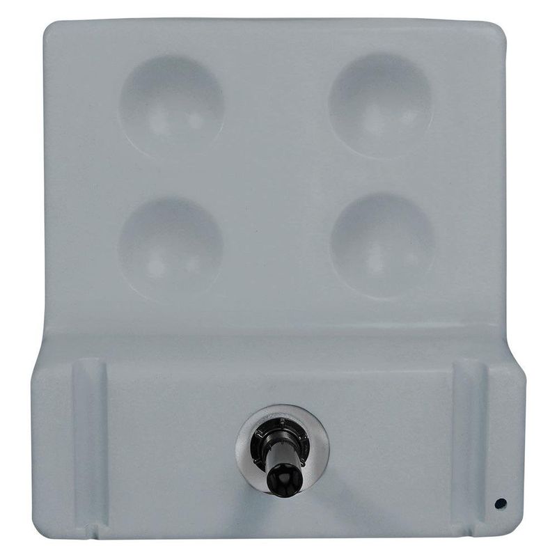 Lavadero de Pared Plástico Gris con Respaldo Antibacterial
