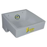 Lavadero de Pared Plástico Gris con Respaldo Antibacterial
