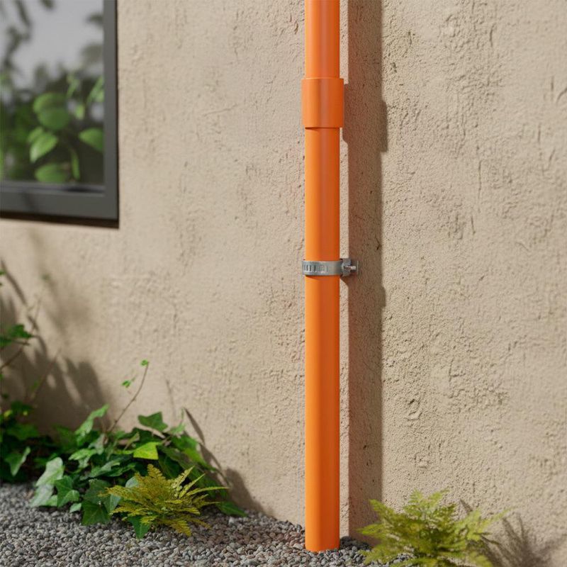 Tubo Drenaje Bajada Pluvial Naranja 2 Plg por Metro