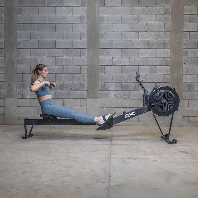 Máquina de Remo Industrial AireMo para Cardio con Resistencia de Aire y Monitor LCD