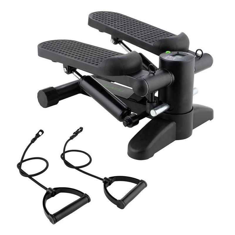 Mini Escaladora Fitness para Cardio en Casa con Bandas de Resistencia y Monitor LCD