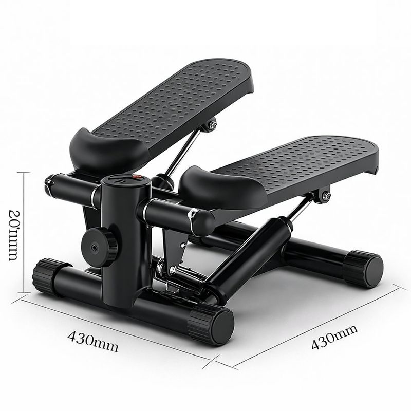 Mini Escaladora Fitness para Cardio en Casa con Bandas de Resistencia y Monitor LCD