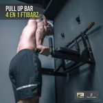Barra Pull Up 4 en 1 para Dominadas, Fondos y Abdominales para Pared con Soporte Acolchado