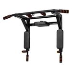 Barra Pull Up 4 en 1 para Dominadas, Fondos y Abdominales para Pared con Soporte Acolchado