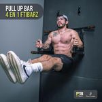 Barra Pull Up 4 en 1 para Dominadas, Fondos y Abdominales para Pared con Soporte Acolchado