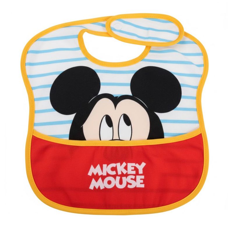 Babero con Bolsillo Mickey Rojo y Amarillo