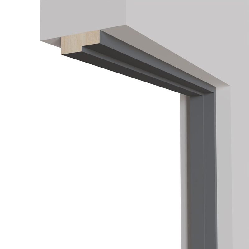 Marco de Pino 35x90x2180 Cm Plateado