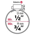 Set de 2 Abrazaderas de Acero Inoxidable 1/2 Plg