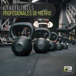 Kettlebell de Hierro de 4 kg para Entrenamiento Funcional, Fuerza y Cardio