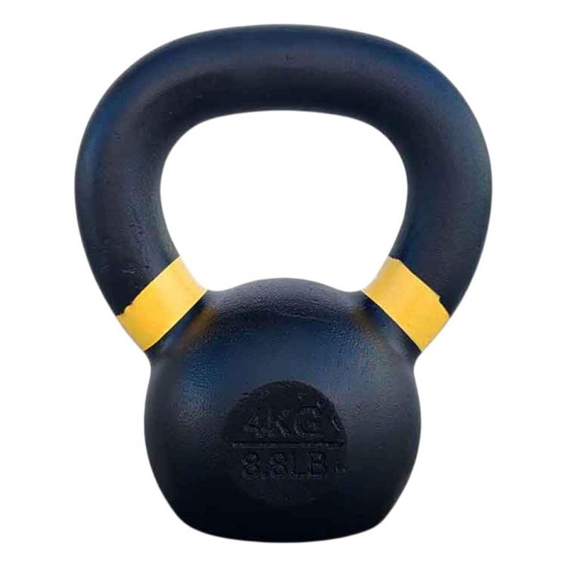 Kettlebell de Hierro de 4 kg para Entrenamiento Funcional, Fuerza y Cardio