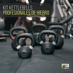 Kettlebell de Hierro de 4 kg para Entrenamiento Funcional, Fuerza y Cardio