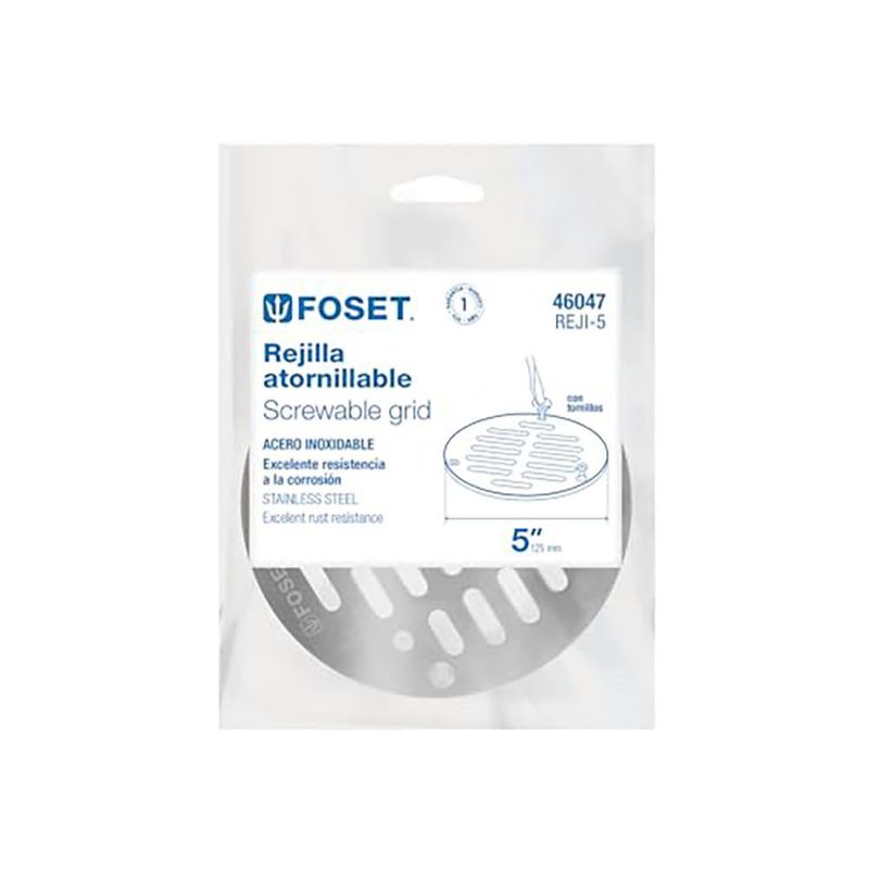 Rejilla de Acero Inoxidable 5 Plg