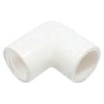Codo 90° de PVC Liso de 3/4 Plg con Rosca