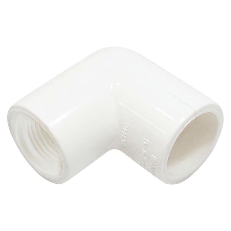 Codo 90° de PVC Liso de 3/4 Plg con Rosca