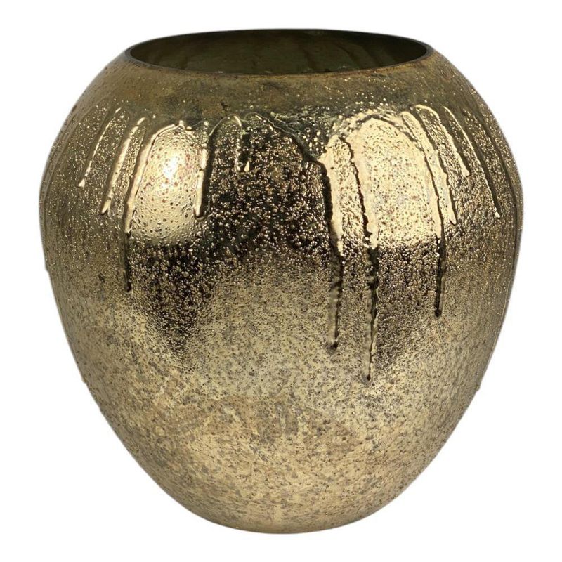 Florero Alto de Vidrio Tipo Huevo Texturizado