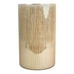 Florero Bajo de Vidrio Cilíndrico Tornasol Dorado