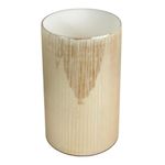 Florero Bajo de Vidrio Cilíndrico Tornasol Dorado