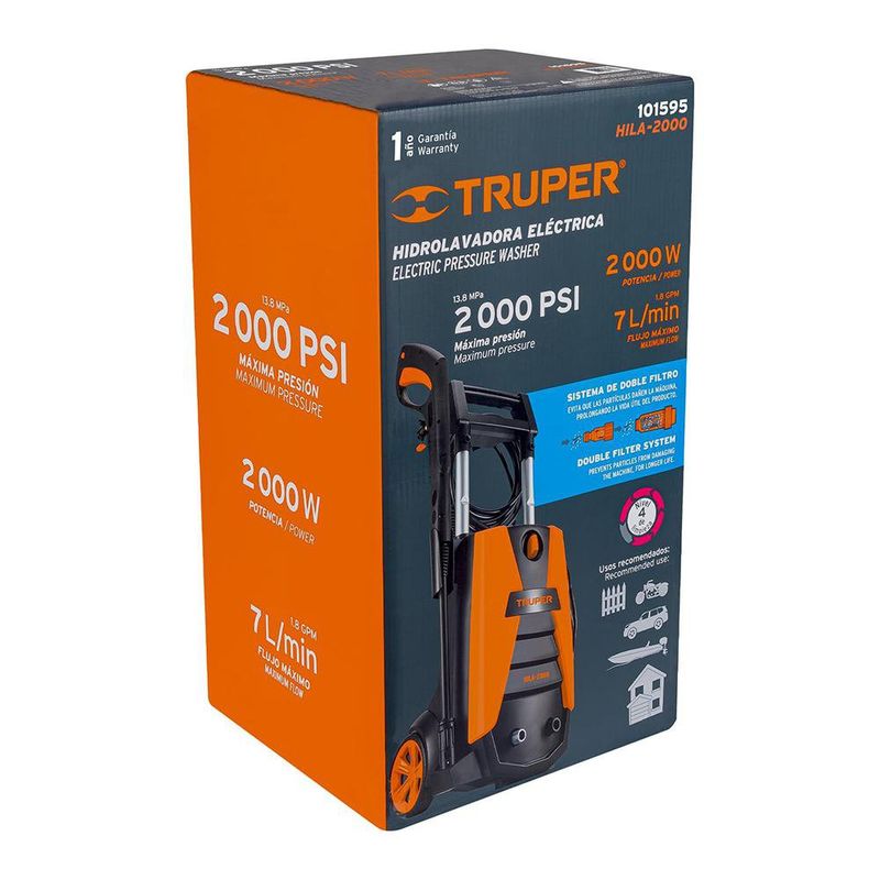 Hidrolavadora Eléctrica de 2000 PSI