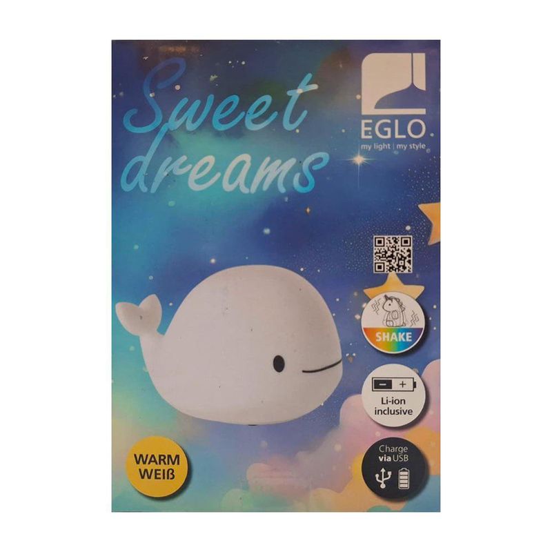 Lámpara de Noche Ballena Castellino Luz Cálida