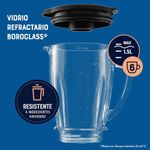 Licuadora Roja con Vaso de Vidrio 2 Velocidades