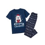 Pijama Navideña con Diseño de Oso Polar para Niña - Tallas Surtidas