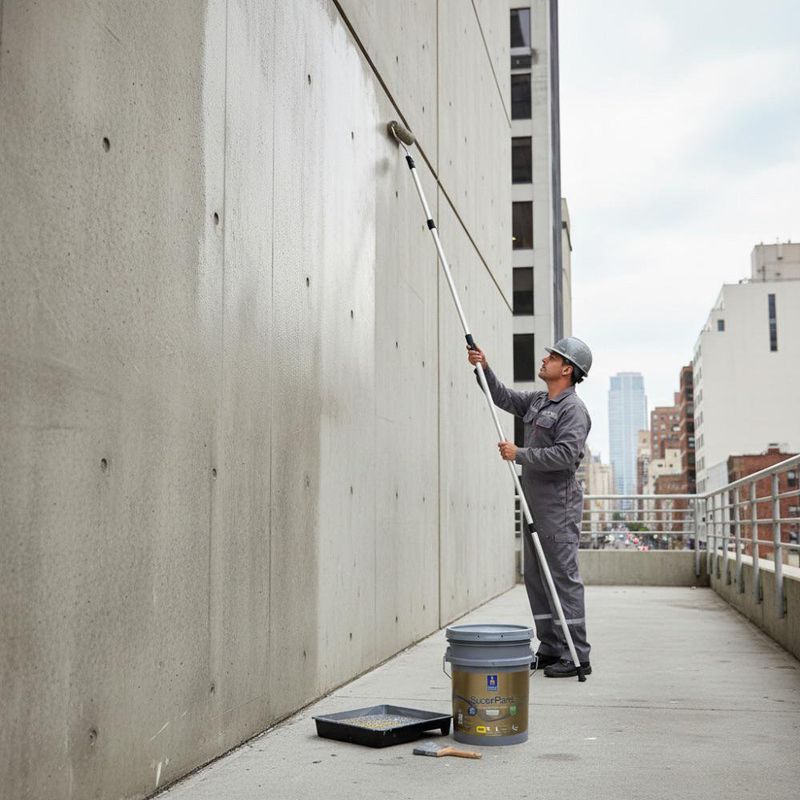 Pintura Látex Super Paint Exterior Base Ultra Deep Color Blanco Mate en Cubeta