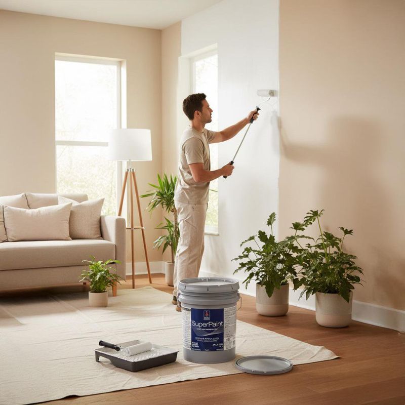 Pintura Látex Superpaint Base Extra White Mate en Cubeta