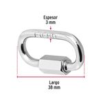 Bandola de Acero de 1/8 plg con Seguro