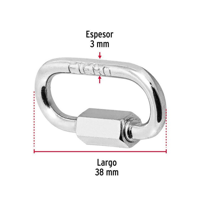 Bandola de Acero de 1/8 plg con Seguro