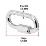 Bandola de Acero con Seguro de Rosca de 1/4 Plg