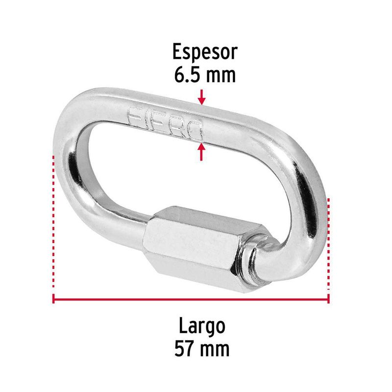 Bandola de Acero con Seguro de Rosca de 1/4 Plg